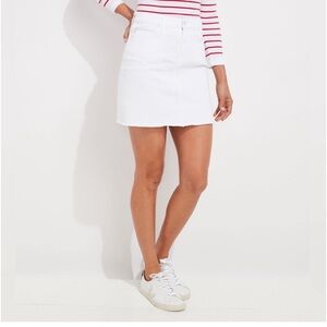 Vineyard Vines White Jean Skirt